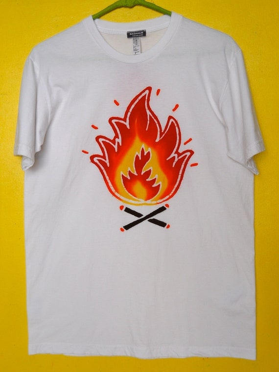 t shirt flames