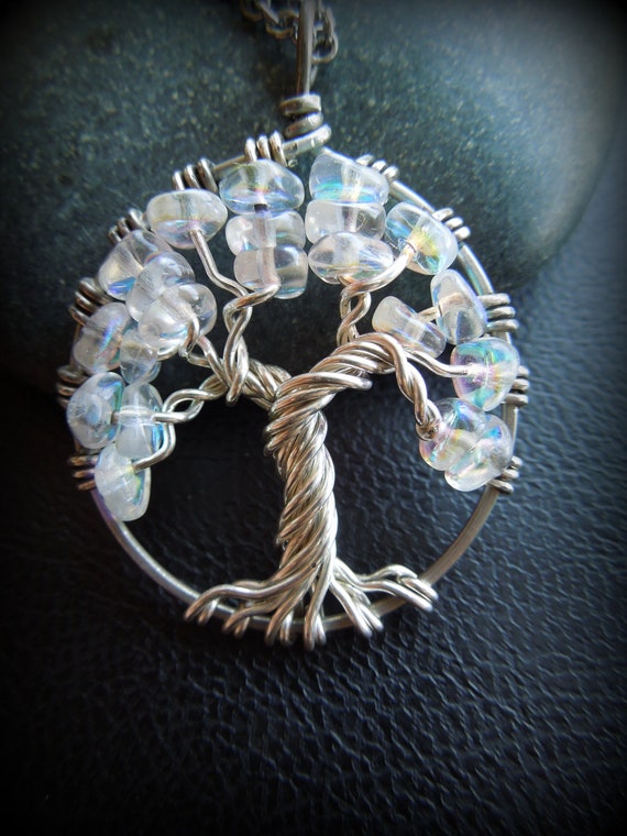U7 Brand Tree of Life Charms Pendant Necklace Rhinestone