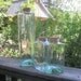 Three Vintage Green Glass Bottles - Triangular