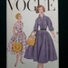 vintage 1950s classic shirt dress pattern Vogue 9247
