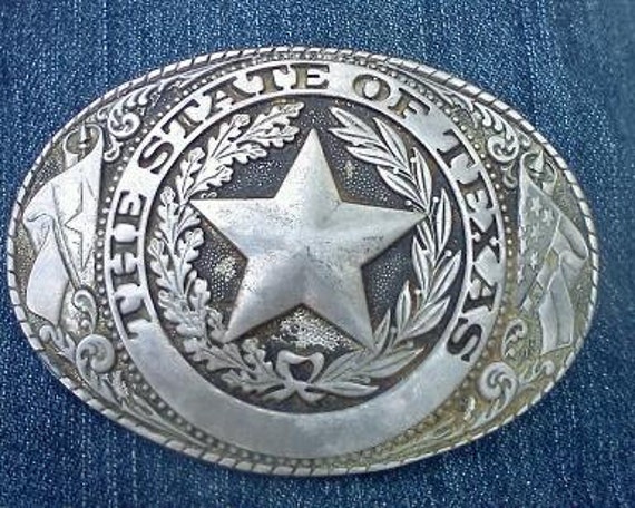 vintage TL&B The State of TEXAS crest belt by kikithespunkymunky