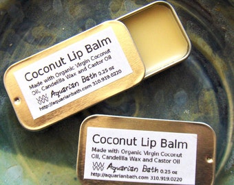 Coconut Lip Balm - Lip Balm Tin - Vegan Lip Balm