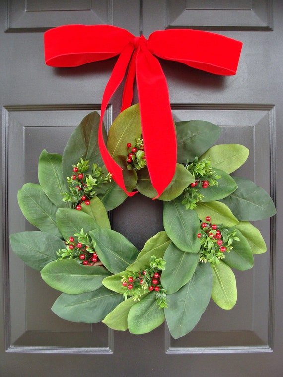 Add a Bow Wreath Decoration Bow Added to Wreath Christmas