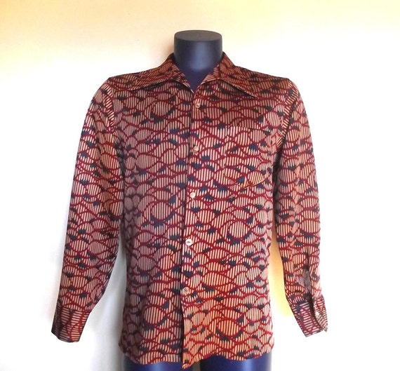 70s Mens Shirt / Vintage Jantzen 100 Nylon Jersey by judygovintage