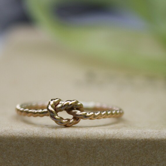 Love Knot Ring Gold Filled by LoreleyJewelry on Etsy