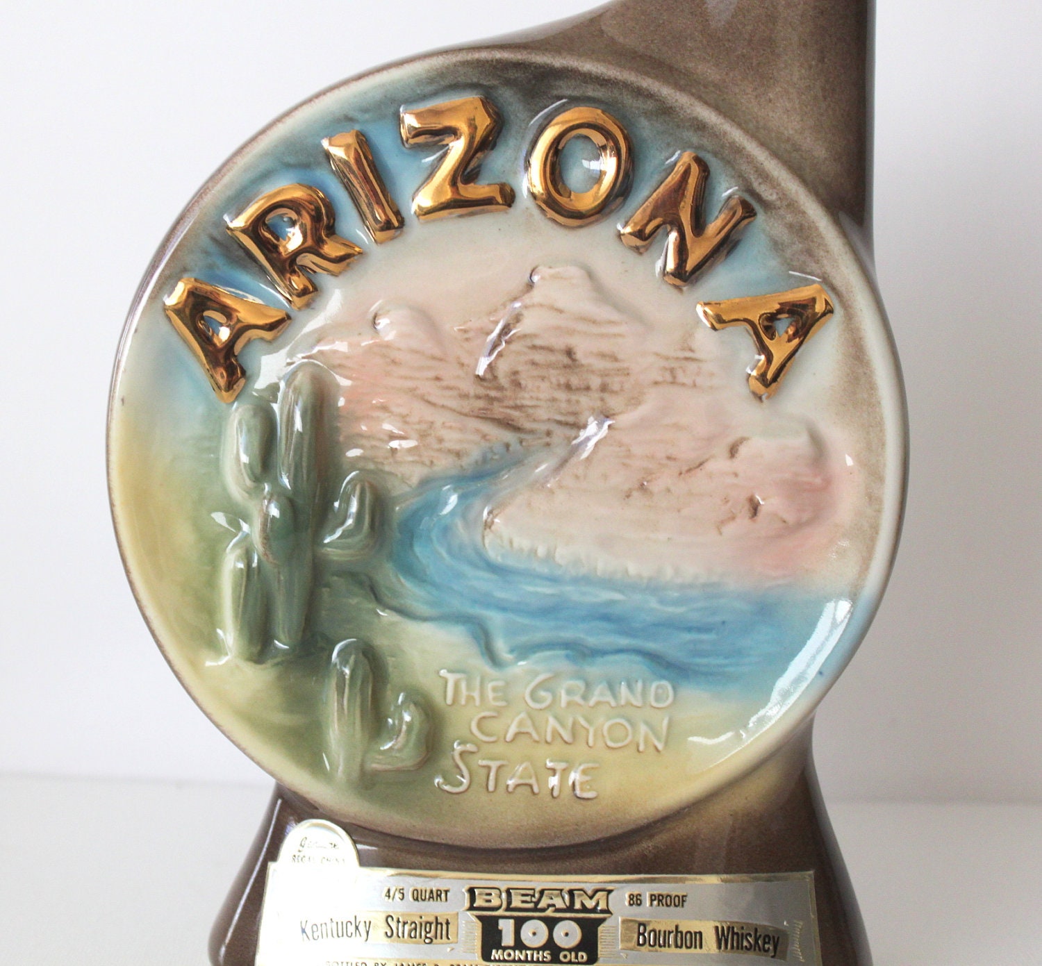 Vintage Arizona Jim Beam Collectible Liquor Bottle by Uptown