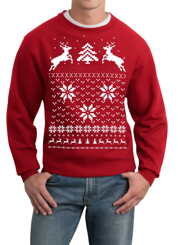 Ugly Christmas sweater Reindeer in the snow by skipnwhistle