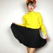 Sunny Yellow Chinese Floral Silk Blouse (XS/S)
