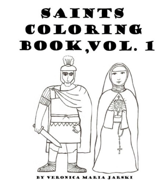 Catholic Saints Coloring Book Vol. 1 by paperdali on Etsy