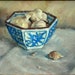 Still Life, Little Garlic Bowl. Original Oil on Linen Canvas, Realist Still Life Painting