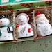 Vintage Christmas Card Place Settings Holders Snowman Angel Santa Elf