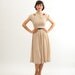 Vintage 1940s Wool Dress - 40s Novelty Dress - Whimsical Embroidered Cigarettes
