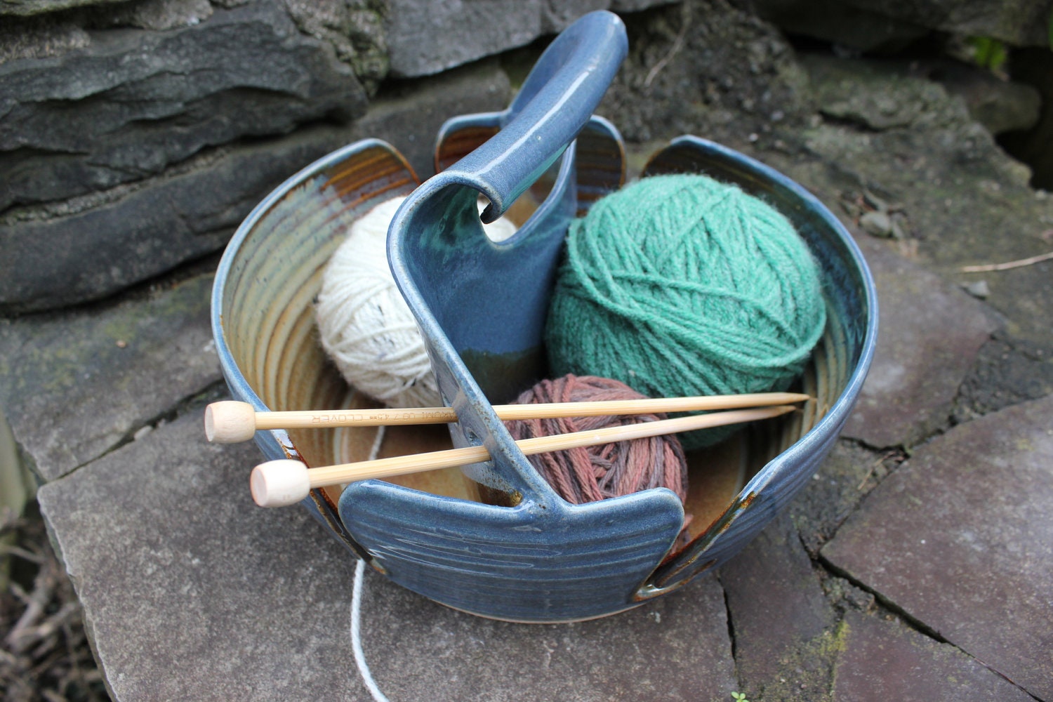 Custom Yarn Bowl Double Yarn Bowl Yarn Basket Yarn Caryall