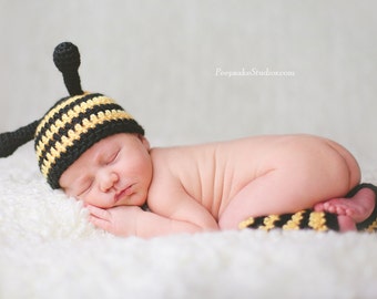 Newborn Halloween Costume, Infant Halloween Costume, Bumble Bee Baby Costume, Baby Bee Costume, Baby Halloween Costume, Newborn Bee Costume