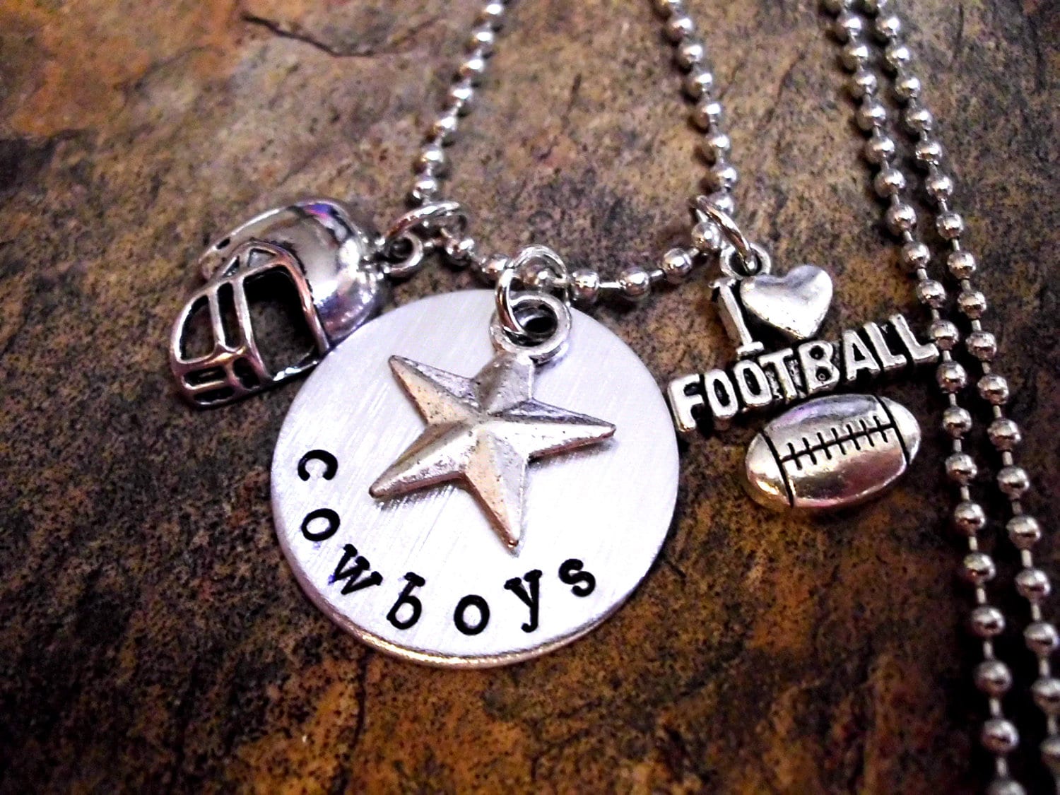 Personalized Football Charm Necklace Football Necklace
