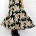 rose floral gauze maxi skirt / reversible