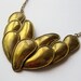 Vintage 50s 60s Mid Century Modernist Organic Brass Runway Necklace Statement Piece