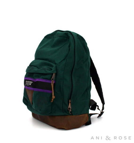 Vintage HUNTER Green Jansport Backpack by aniandrose on Etsy