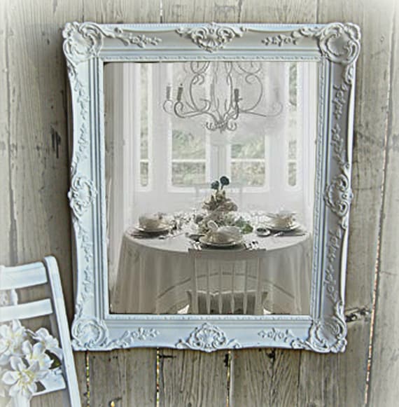 Shabby Chic Mirror Cottage Chic White Mirror Baroque