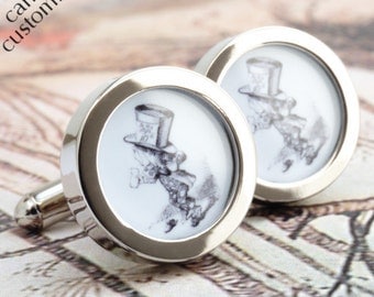 The Mad Hatter Cufflinks from Alice in Wonderland PC585