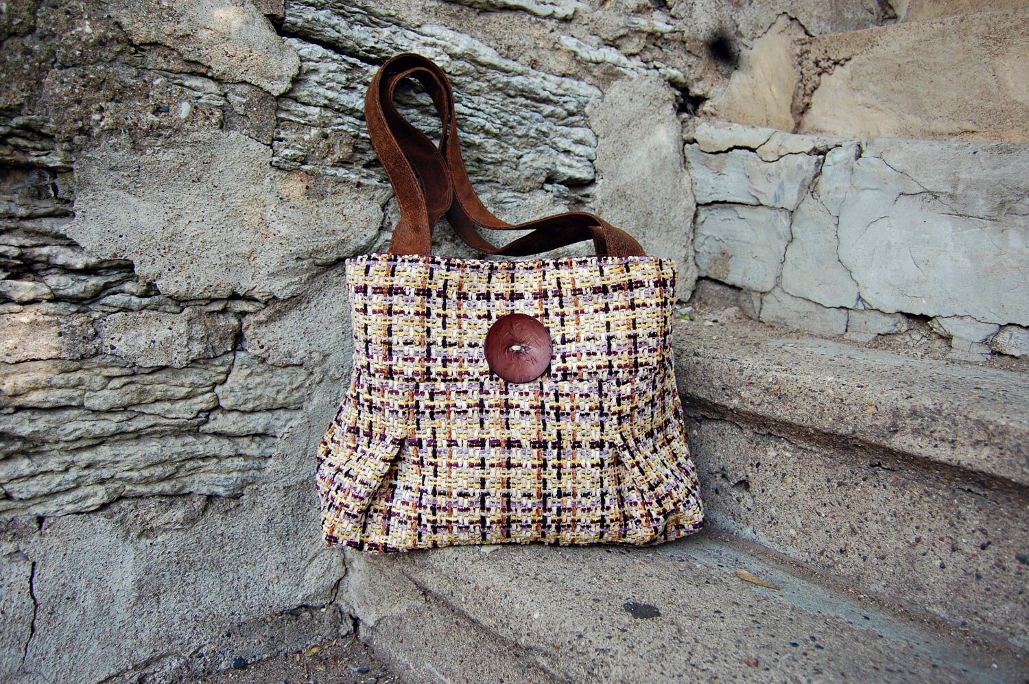 Plaid Purse . Handbag Maude by cayennepeppybags on Etsy
