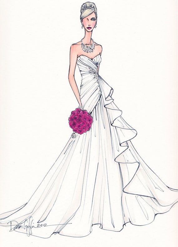 fashion illustration wedding dresses items similar to custom wedding gown illustration frontal on etsy fashion illustration wedding dresses items similar to custom wedding gown illustration frontal on etsy
