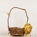Flower Girl Basket - Floral and Wicker style - Beautiful rustic bird nest style