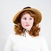 vintage 1930s hat / wide brim hat / Bonnet
