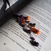 Jingling Bells Bookmark Orange and Purple Ribbon Book Thong
