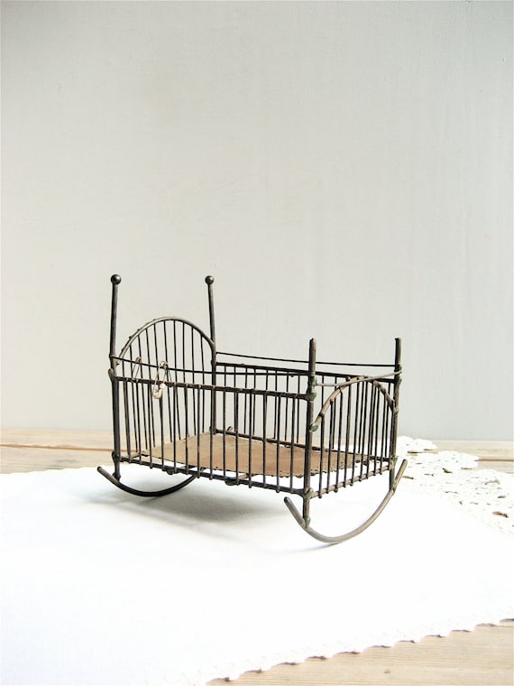 Vintage Metal Baby Cradle