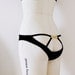 Backless Peephole Panties with gold buckle detail