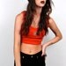 1980s-early 90s vintage Velvet Red Harley Davidson Tank / Crop Top / bandeau / shirt blouse