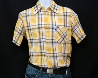 yellow plaid shirt men