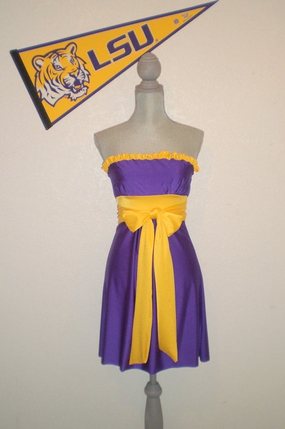 Items similar to Game day Dress LSU Cute Game day dress in Purple and ...