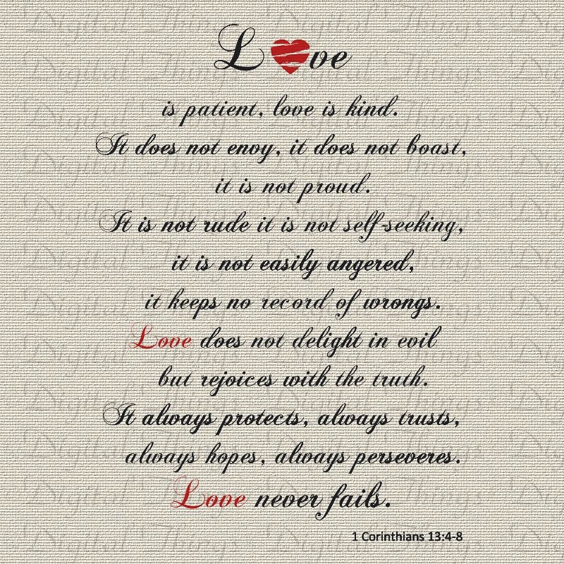 1 Corinthians 13 Love Is Bible Inspirational by DigitalThings