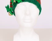 READY TO SHIP: Crochet Elf Hat - Red & Green - Elf Costume Hat - North Pole Pixie - 12 Month Toddler Girl - Cutie Patootie Designz Il_170x135