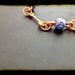 Recycled and Upcycled Beaded Copper and Blue Glass Bracelet - Opposite colors, simply elegant,