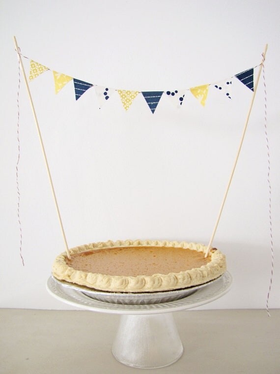 Fabric Cake Bunting Decoration Cake Topper by AthenaandEugenia