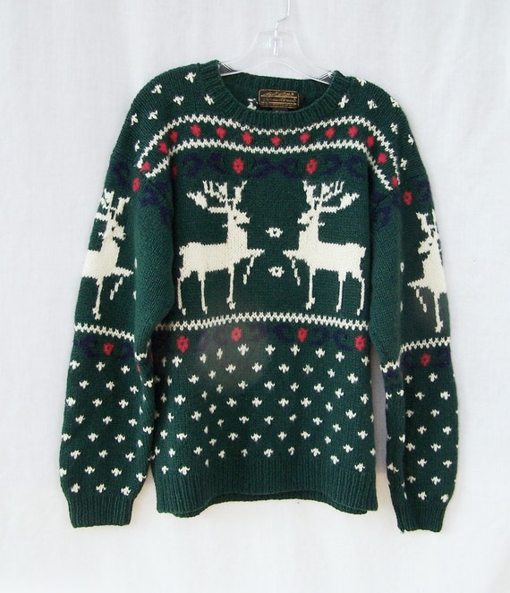 Ugly Christmas sweater warm winter wool pullover jumper crew