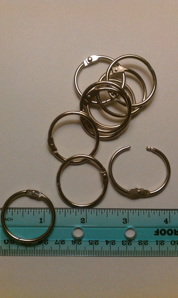 10 1 1/4 inch Book Binder Rings Silver Colored