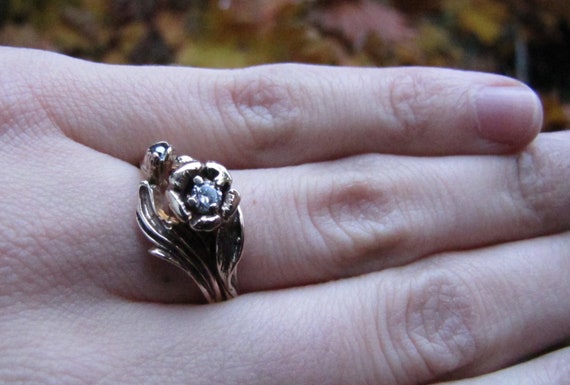 Rose : Diamond and White Gold Vintage Engagement Ring  Wedding Set ...