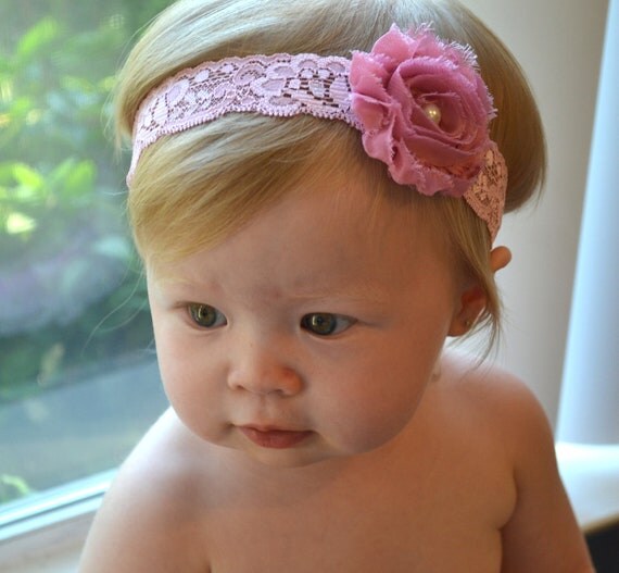 pink flower headband baby headbands newborn headband items similar to baby headband pink flower pink lace pink flower headband baby headbands newborn headband items similar to baby headband pink flower pink lace
