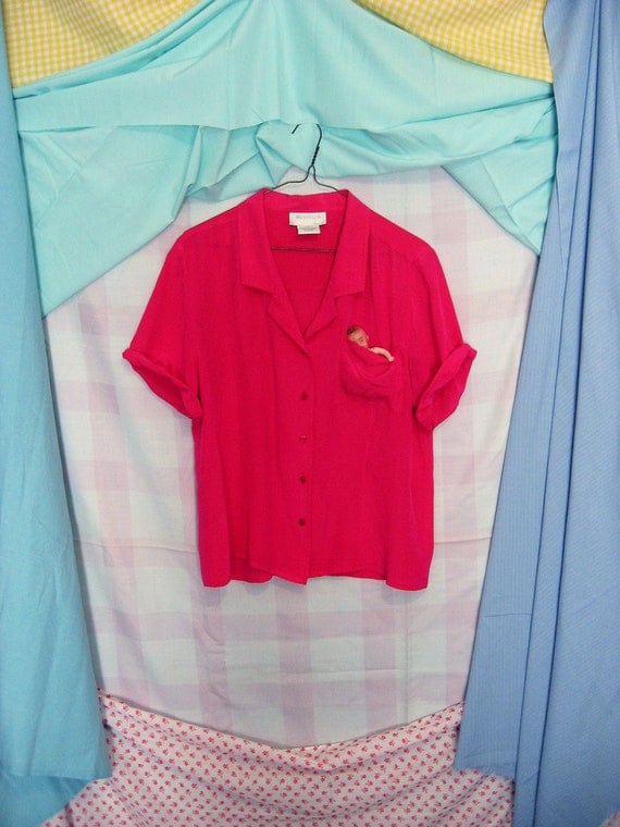 silk pink shirt