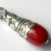 TIBETAN RED CORAL Pendant Handmade In Nepal Tribal Ethnic Silver and Gemstone For Handmade Jewelry Design Red Silver