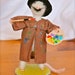 Needle Felted Mouse, posable doll, mouse painting a canvas