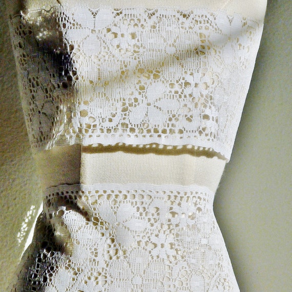 White Eyelet Insertion Lace Trim 33/4 Inch by DartingDogCrafts
