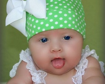 Infant Beanie.Newborn Beanie.Baby Beanie. Newborn Hat.Baby Girl Beanie. Baby Hat.Bow Beanie. Hospital Beanie.Cotton Hat. Cotton Beanie Bow
