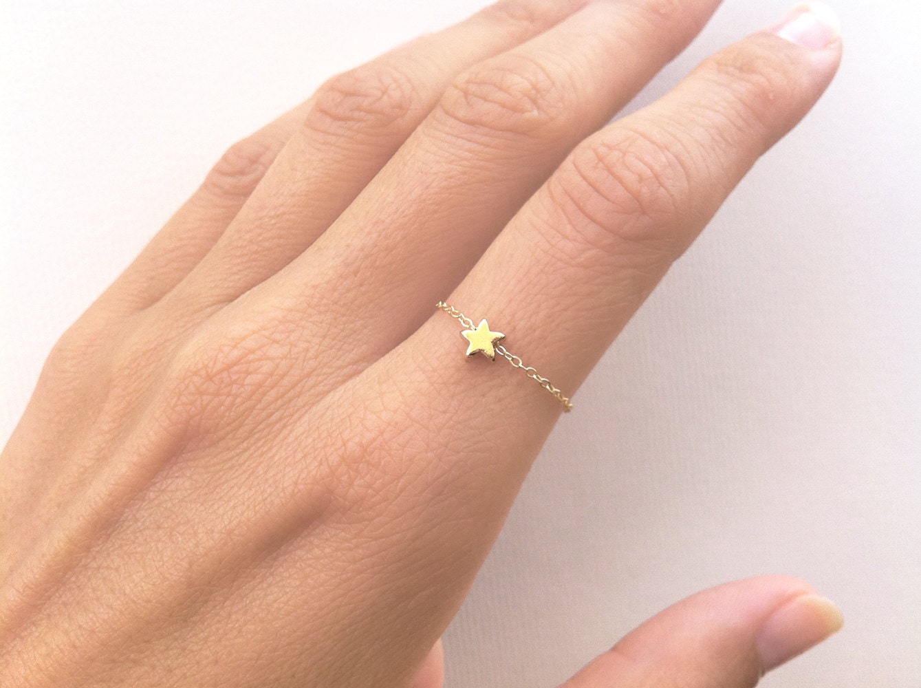 Star Ring Stackable Dainty Ring with a Tiny Star