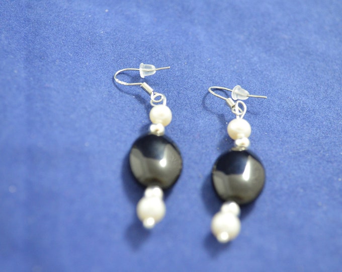 Pearls & Agate Earrings E119