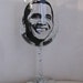 Hand Painted Wine Glass - BARACK OBAMA - President